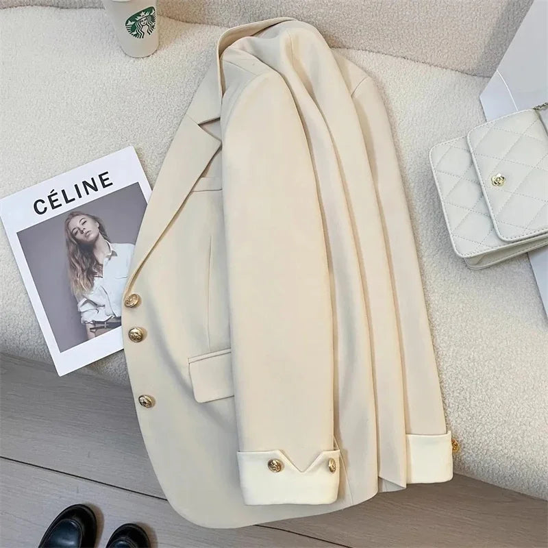 Women's Blazer Coat Spring Autumn Korean Version Leisure Ladies Suit Jacket Design Sense Korean Version Female Suit Top