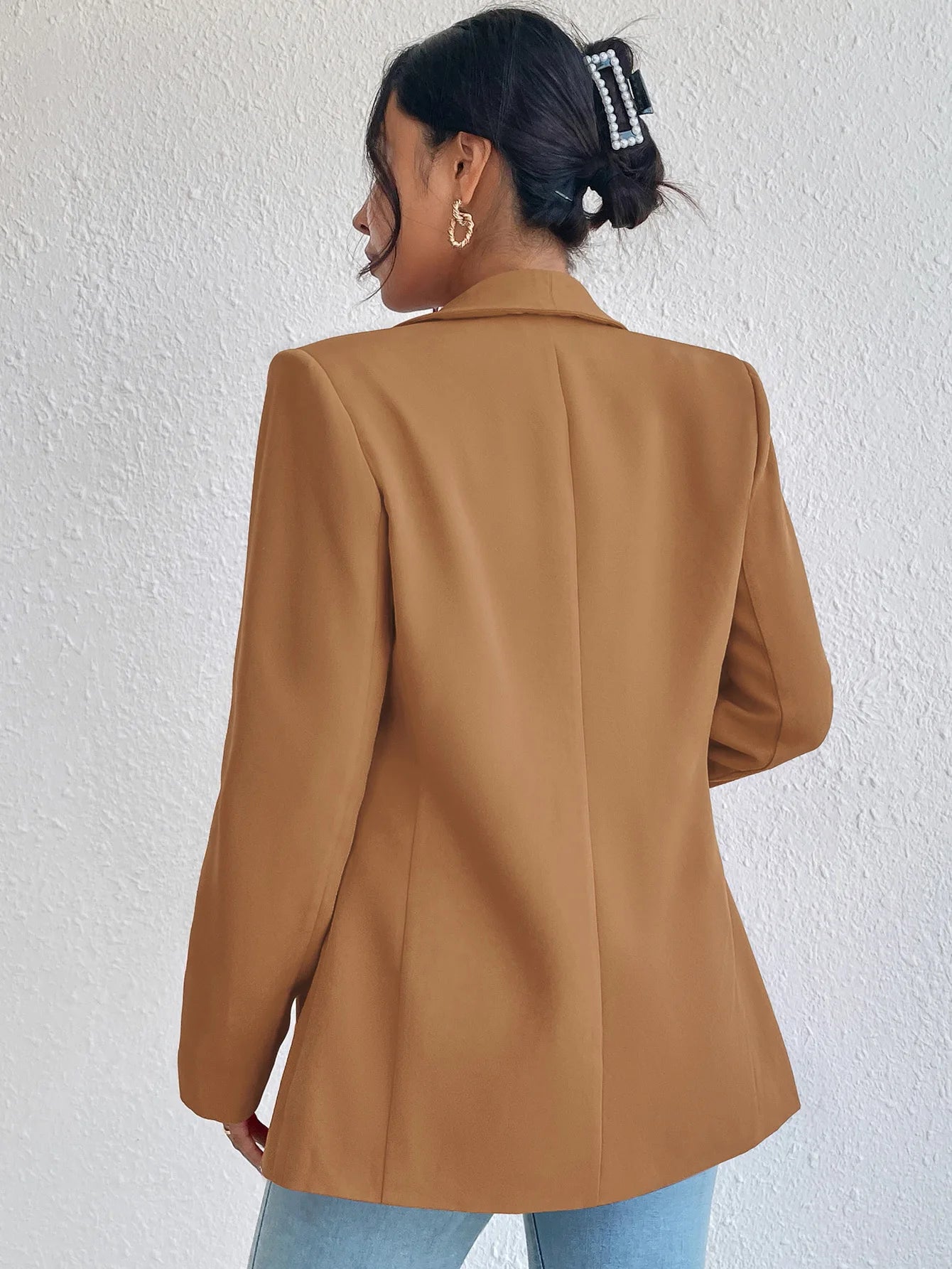 Chic Rose Red Blazers for Women Spring 2023 Casual Coats Black Women's Jacket Suit Basic Slim Summer Blazer Women Jacket Office