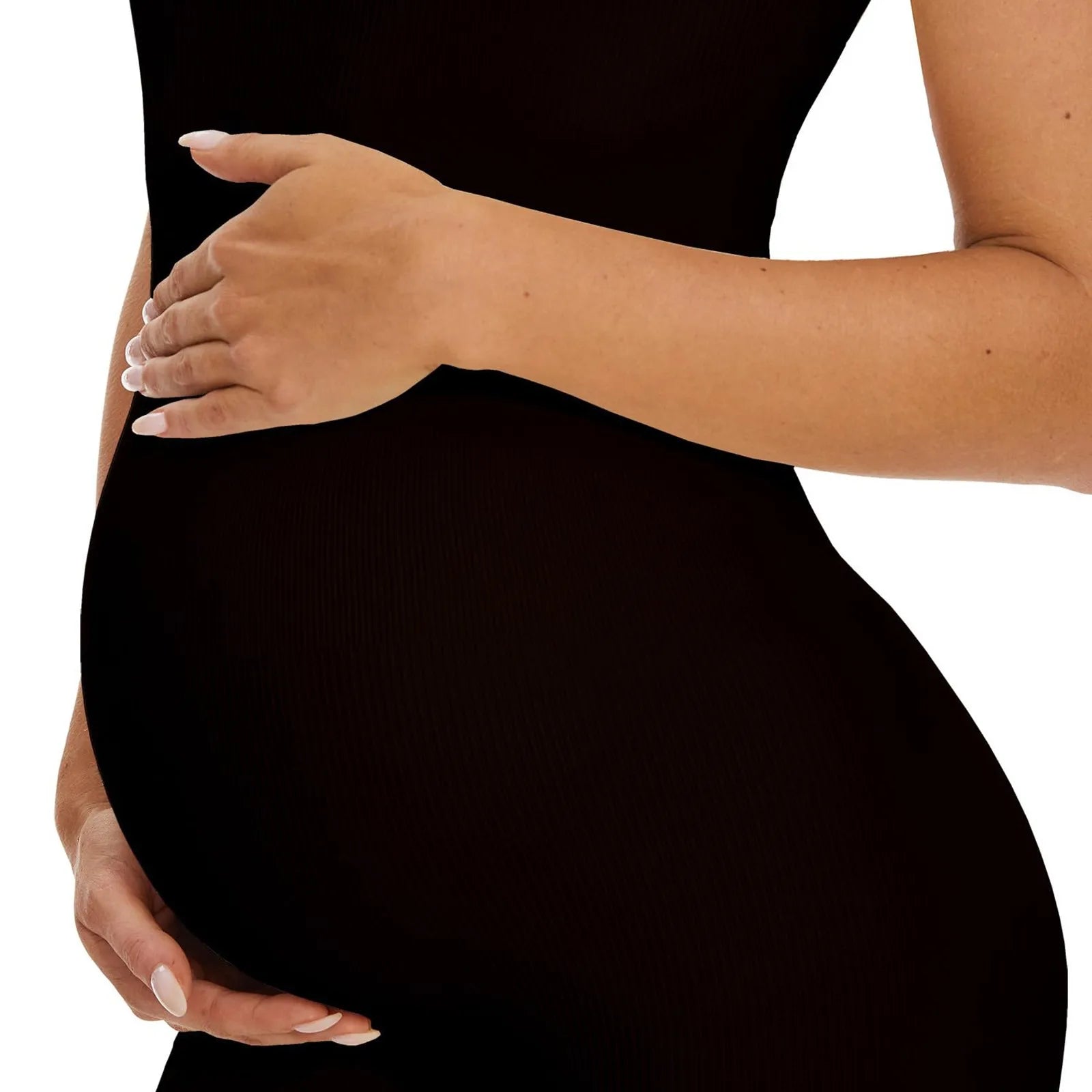 Maternity Jumpsuits For Women Summer Belly Tight Overalls Pregnant Shapewear Seamless Tank Top Rompers Sleeveless Short Jumpsuit