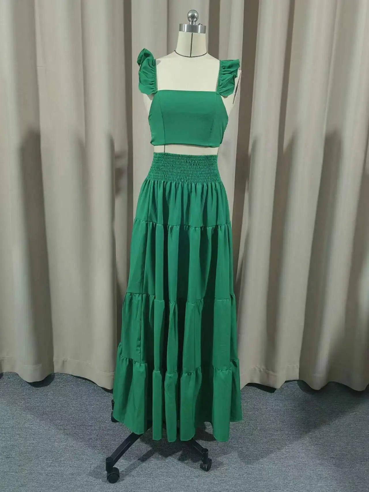 Skirt Y2k Two Piece Set Womans Clothing New 2024 Spring/Summer Elegant Sexy Collage Sleeveless Top and Longuette Suits Female