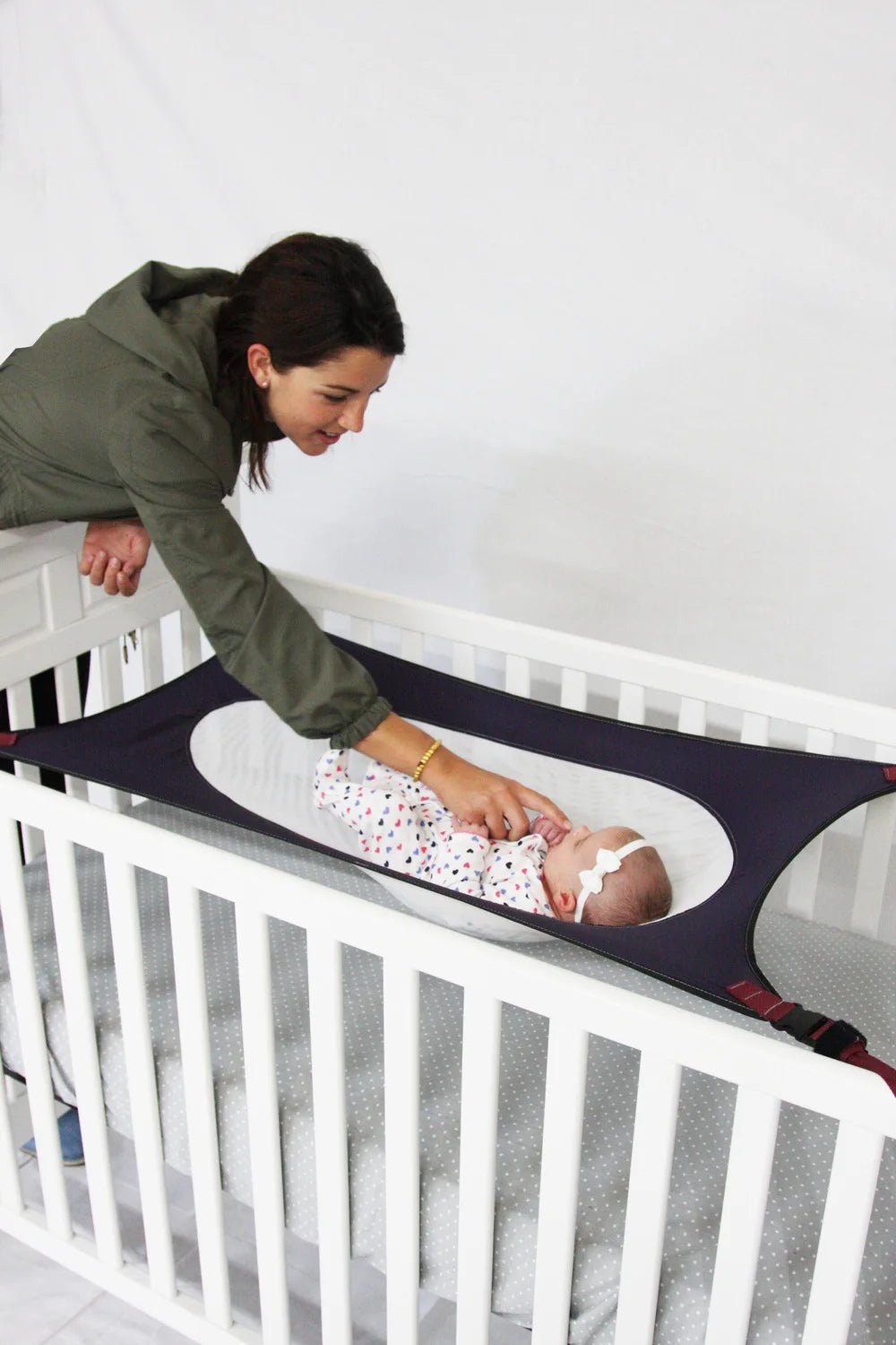 Infant Baby Hammock Newborn Kid Sleeping Bed Safe Detachable Baby Cot Crib Swing Elastic Adjustable Net Bumpers In the Crib