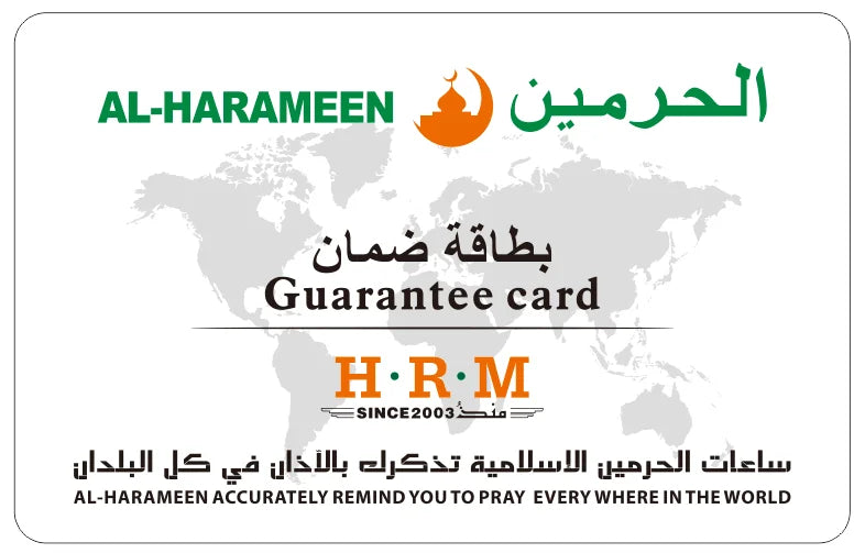 Muslim Azan Watch for Prayer with Qibla Compass Adhan Alarm Hijri Islamic Al Harameen Fajr Time Wristwatch Multi Languages