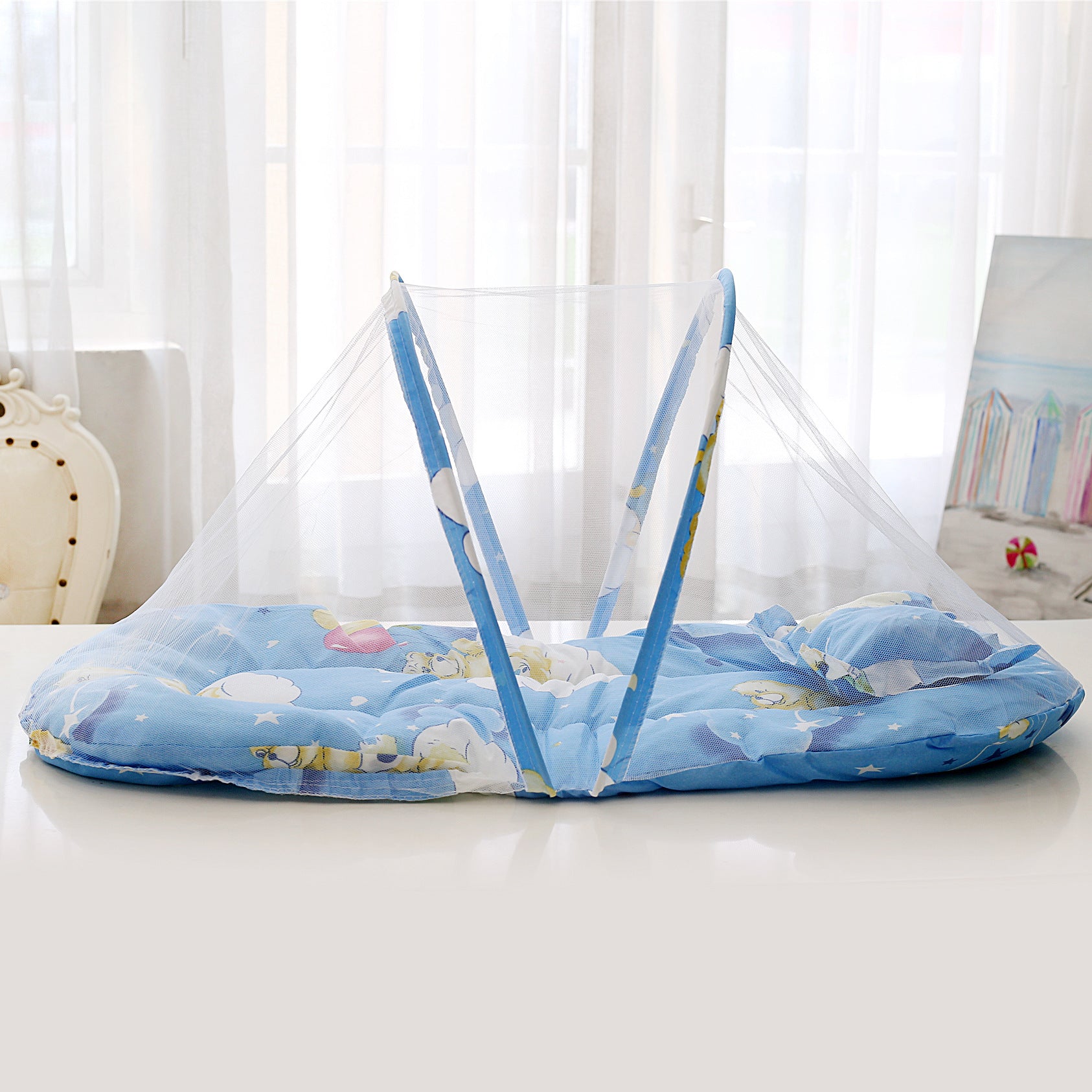 Baby Bed Mosquito Net Portable Foldable Baby Crib Netting Polyester Newborn for Summer Travel Netting Play Tent Children Bedding