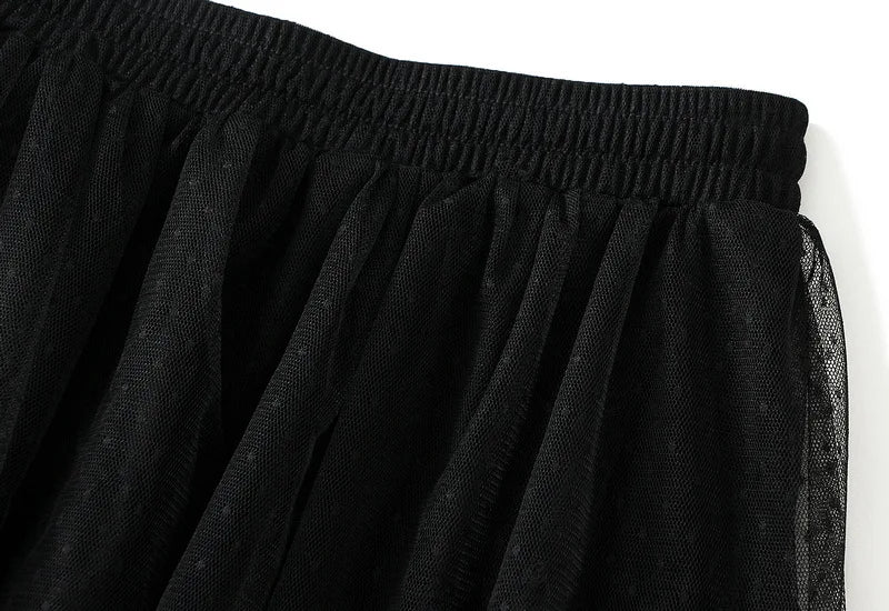 Women's High Waisted Slimming Sand Cake Skirt, Half Skirt, High-End Feeling Gauze, Long Skirt, Summer, , 2025 Hundred fold skirt
