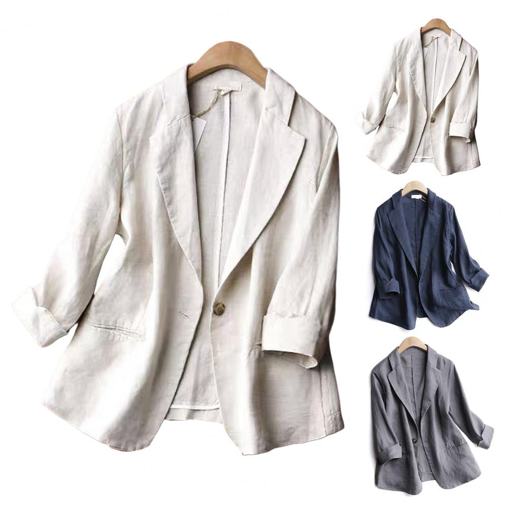 Women Jacket Single Button Women Suit Coat Formal Wear-resistant Lady Suit Coat 여성봄자켓