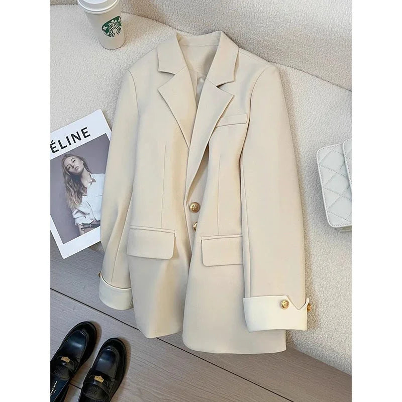 Women's Blazer Coat Spring Autumn Korean Version Leisure Ladies Suit Jacket Design Sense Korean Version Female Suit Top