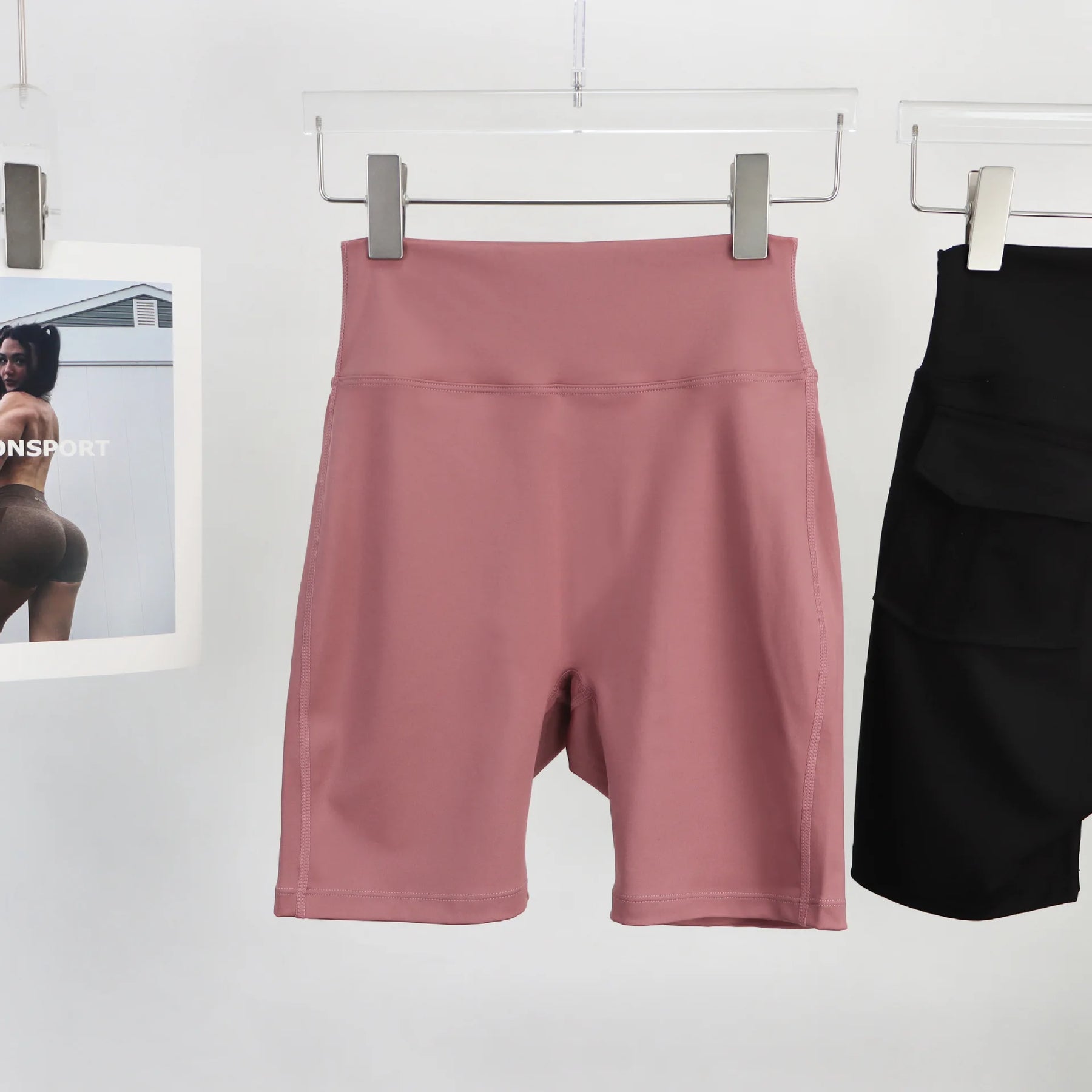Women Yoga Legging Short High Waist Fitness Quick Drying Cycling Workout Gym Shorts Breathable sports pants with Butt pocket
