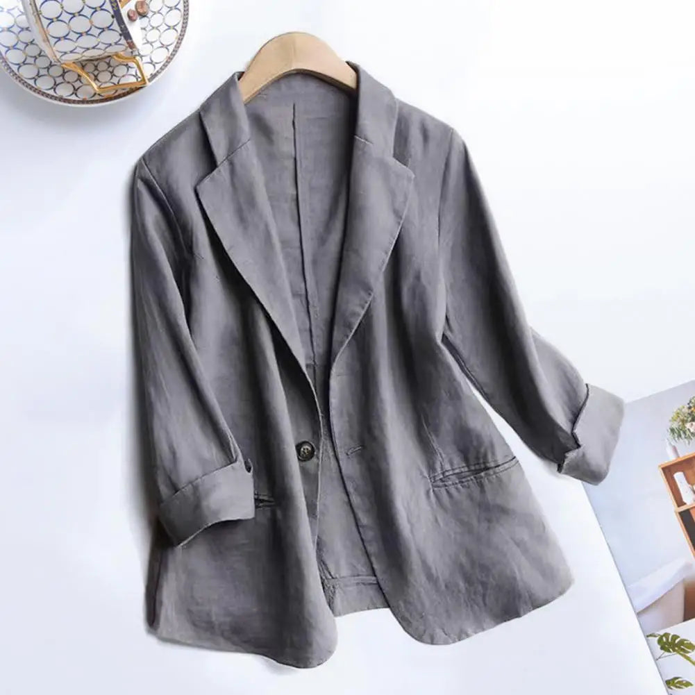 Women Jacket Single Button Women Suit Coat Formal Wear-resistant Lady Suit Coat 여성봄자켓