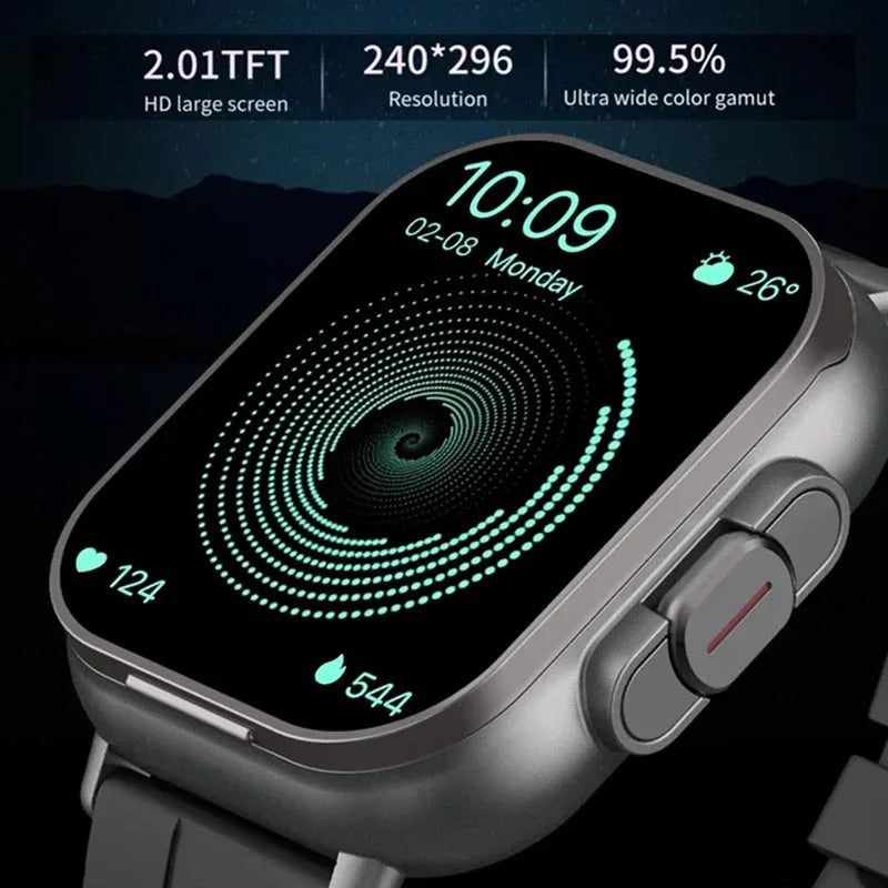 D8 Pro Smart Watch Large Screen With Earbuds TWS 2 In 1 Wireless Bluetooth Noise Earphones NFC Headset Music Sports Smartwatch