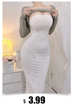 2023 Sexy Spicy Girl Bold Hollow Out Elegant Fashion Gentle Skirt Set Short Long Sleeve Top High Waist Skirt Set Female AIWB