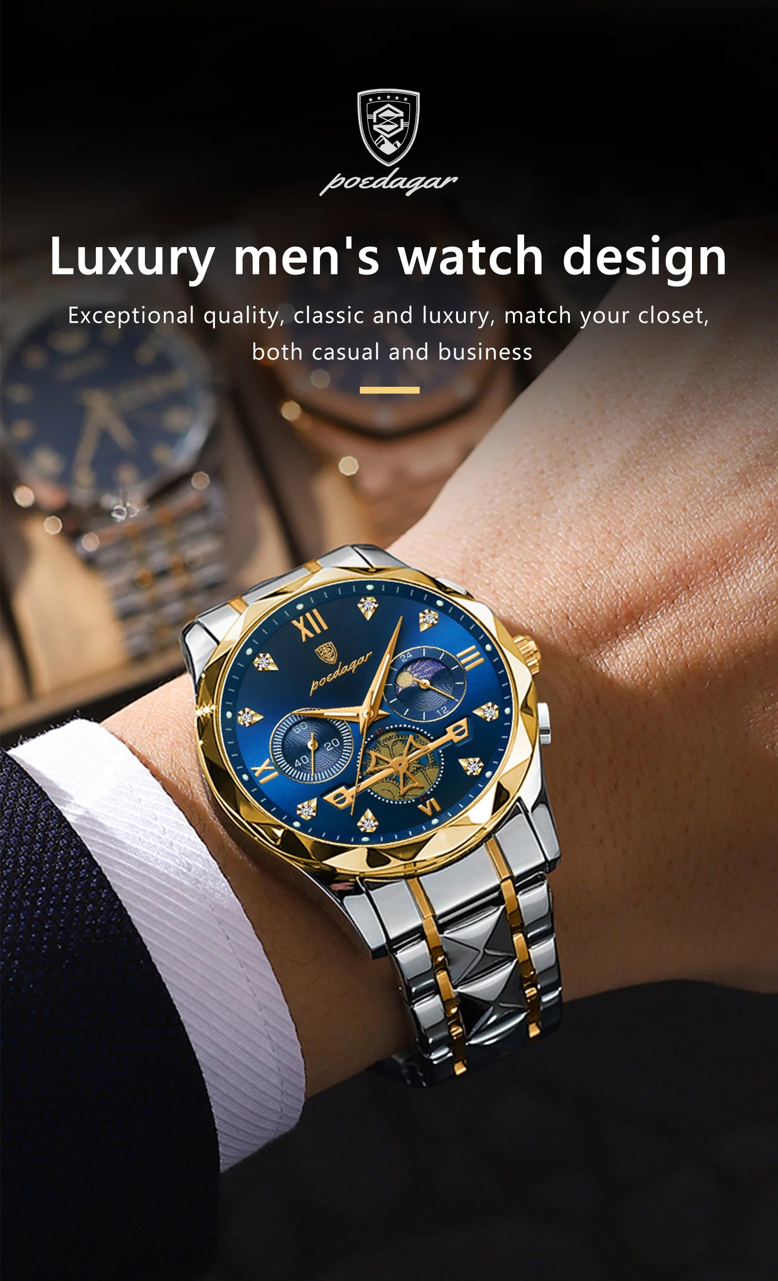 POEDAGAR Luxury Man Waterproof