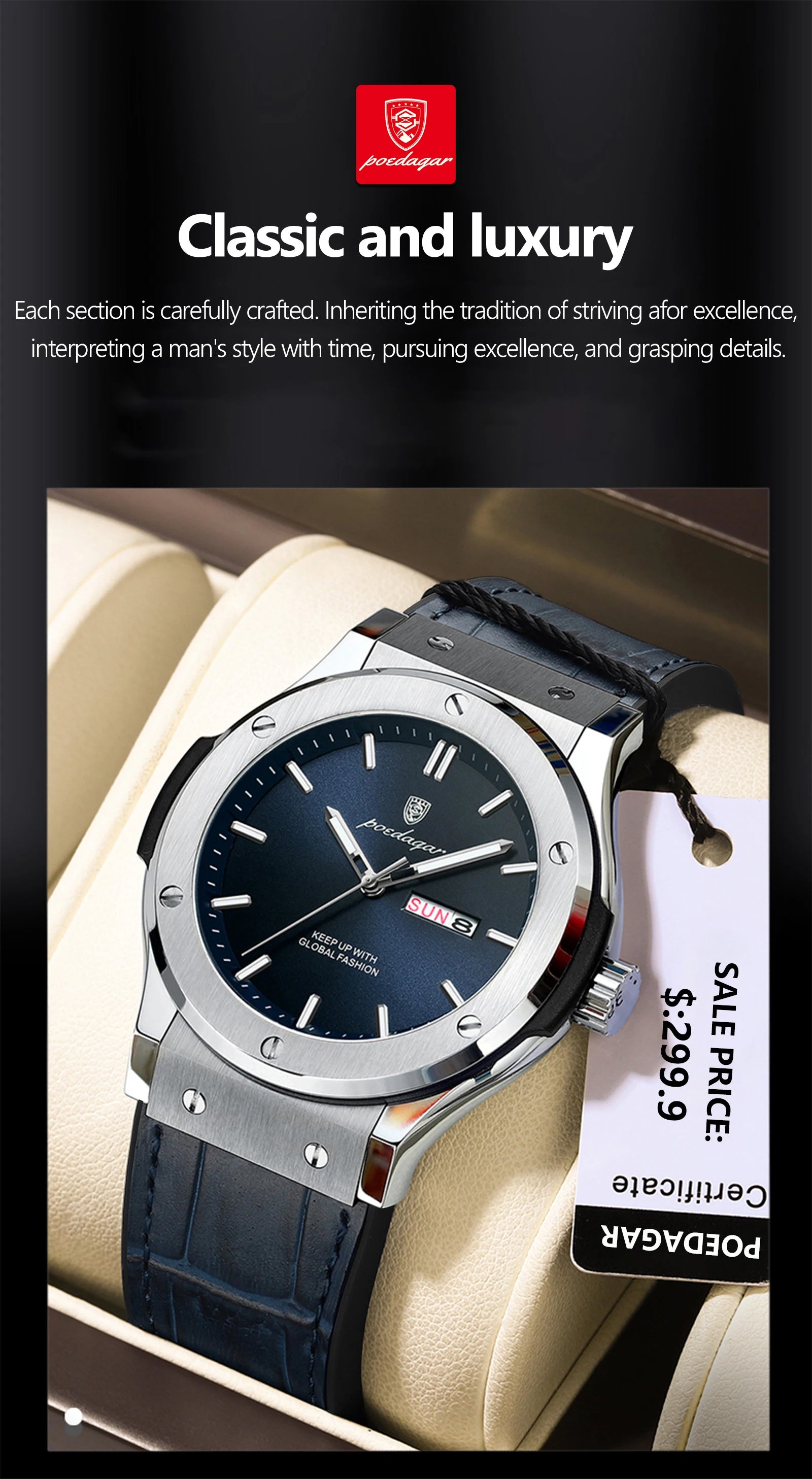 POEDAGAR Watches Trend Fashion Original