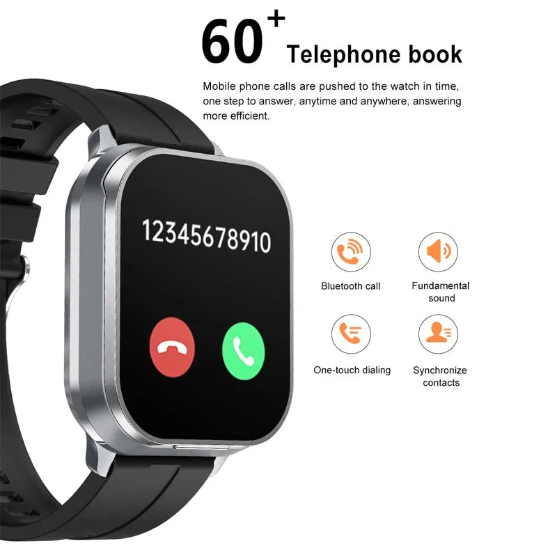 D8 Pro Smart Watch Large Screen With Earbuds TWS 2 In 1 Wireless Bluetooth Noise Earphones NFC Headset Music Sports Smartwatch