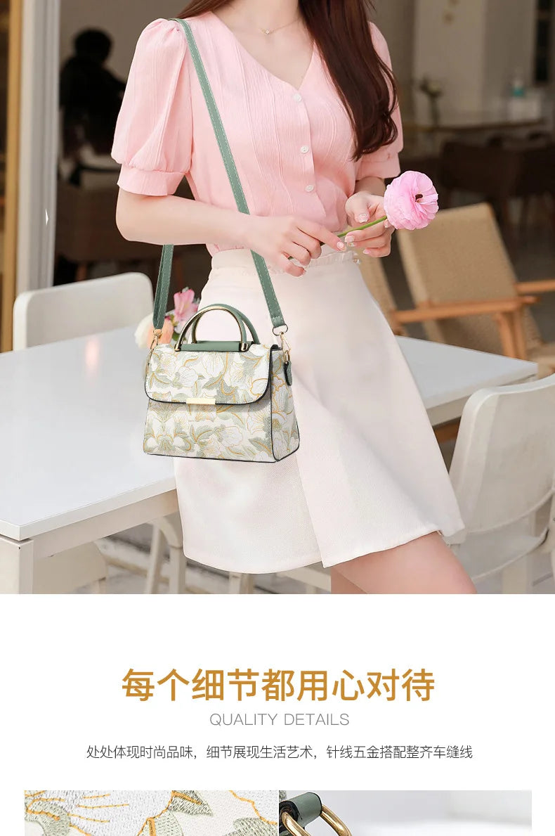 New Women's bags 2025 fashion trend design stripe hit color handbag shoulder bag messenger bag Korean style bag