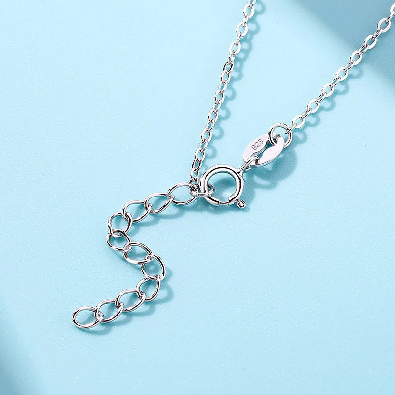 Fashionable 925 Sterling Silver Gold-plated David of Hexagram Necklace Diamond-embedded Simple All-match Design Pendant