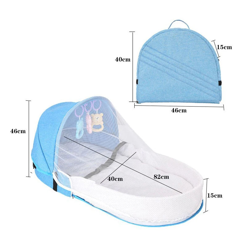 Portable Baby Bed Infant Travel Crib Multi-function Bebe Bed Newborn Crib with Mosquito Net Baby Travel Cot Cribs for Baby Nest
