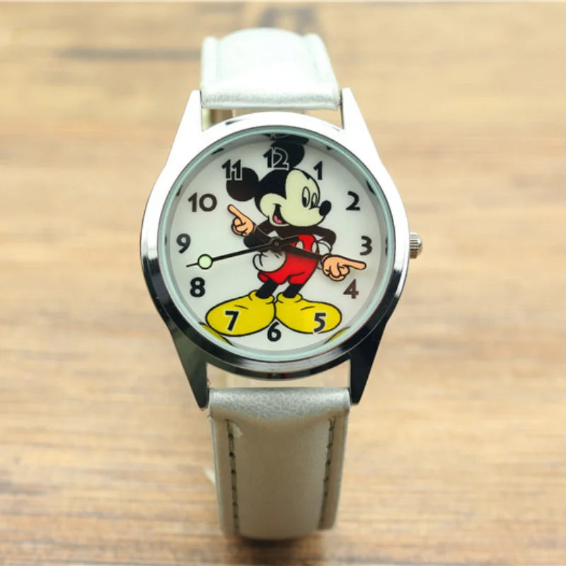 Disney Mickey Mouse Teen Adult Watches Vintage Articulating Hands Analog Quartz Watch for Women Men Teenager Fashion Wristwatch