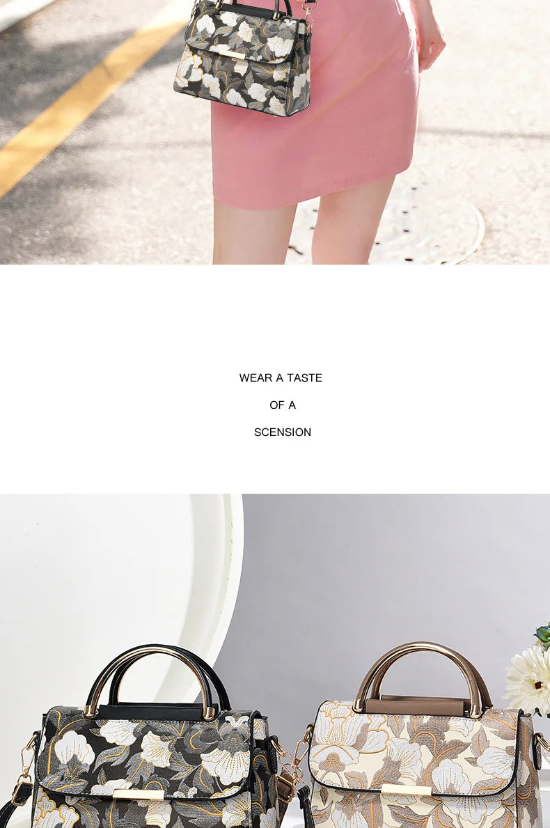 New Women's bags 2025 fashion trend design stripe hit color handbag shoulder bag messenger bag Korean style bag