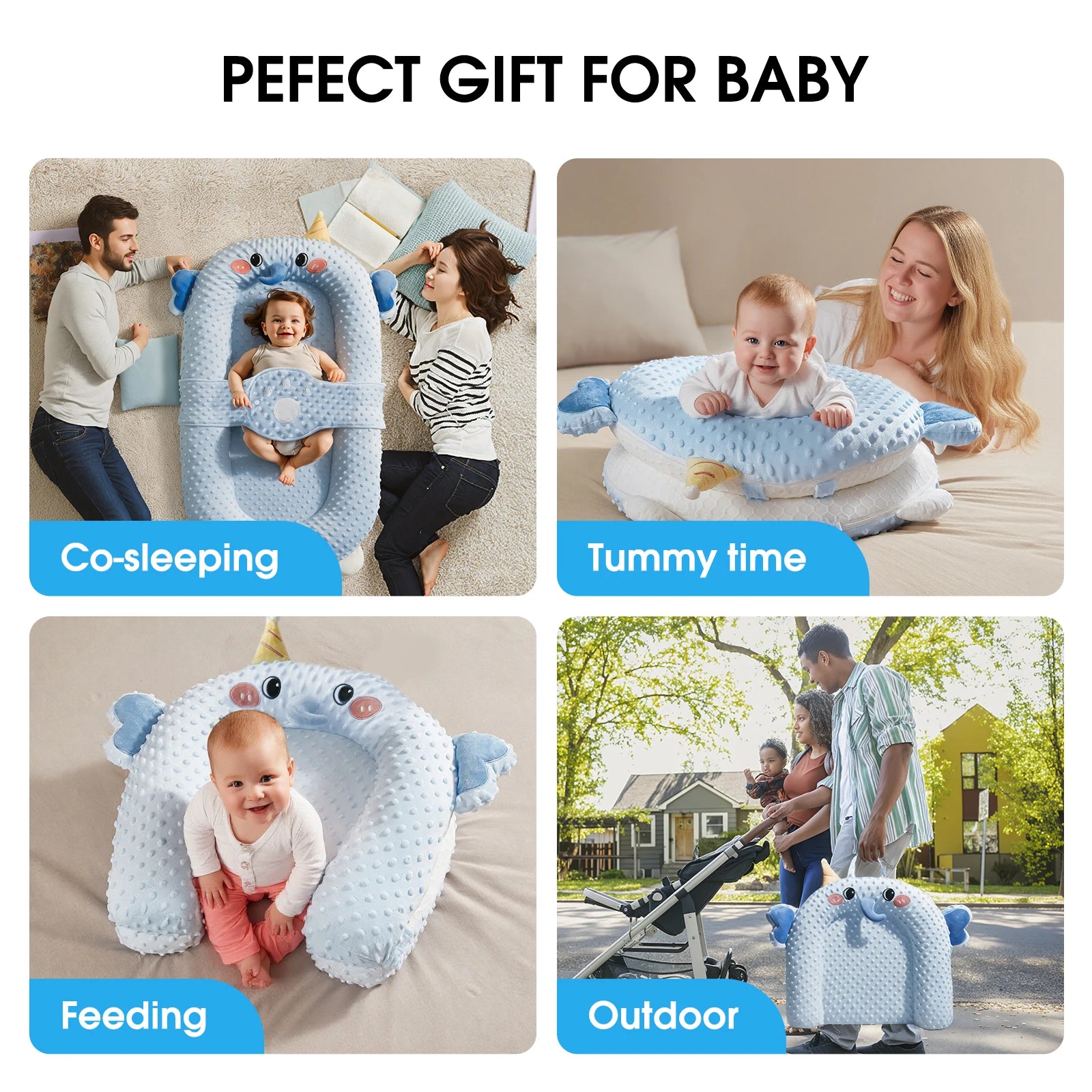 Crib in bed anti-vomiting milk anti-fall Easy to clean and carry Womb design 360° baby protection Let the baby sleep soundly