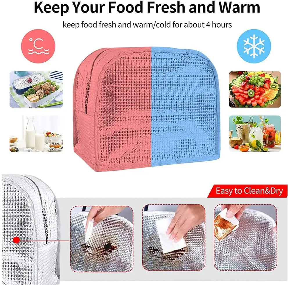 Thermal Food Picnic Lunch Box Insulated School Child Tote Lunch Bags for Work Cute Gold Letter Pattern Cooler Bag for Women
