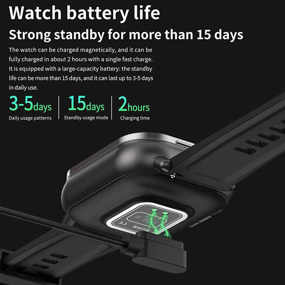 TWS 2 In 1 Smart Sports Watch Wireless Bluetooth Headset Calling Health Monitor Fitness Record Watches With Headset
