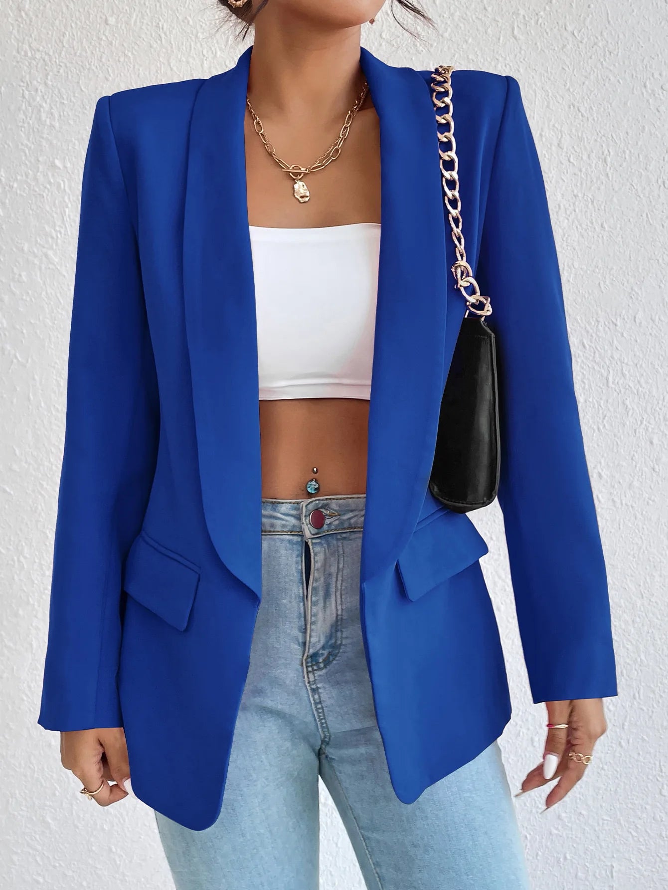 Chic Rose Red Blazers for Women Spring 2023 Casual Coats Black Women's Jacket Suit Basic Slim Summer Blazer Women Jacket Office