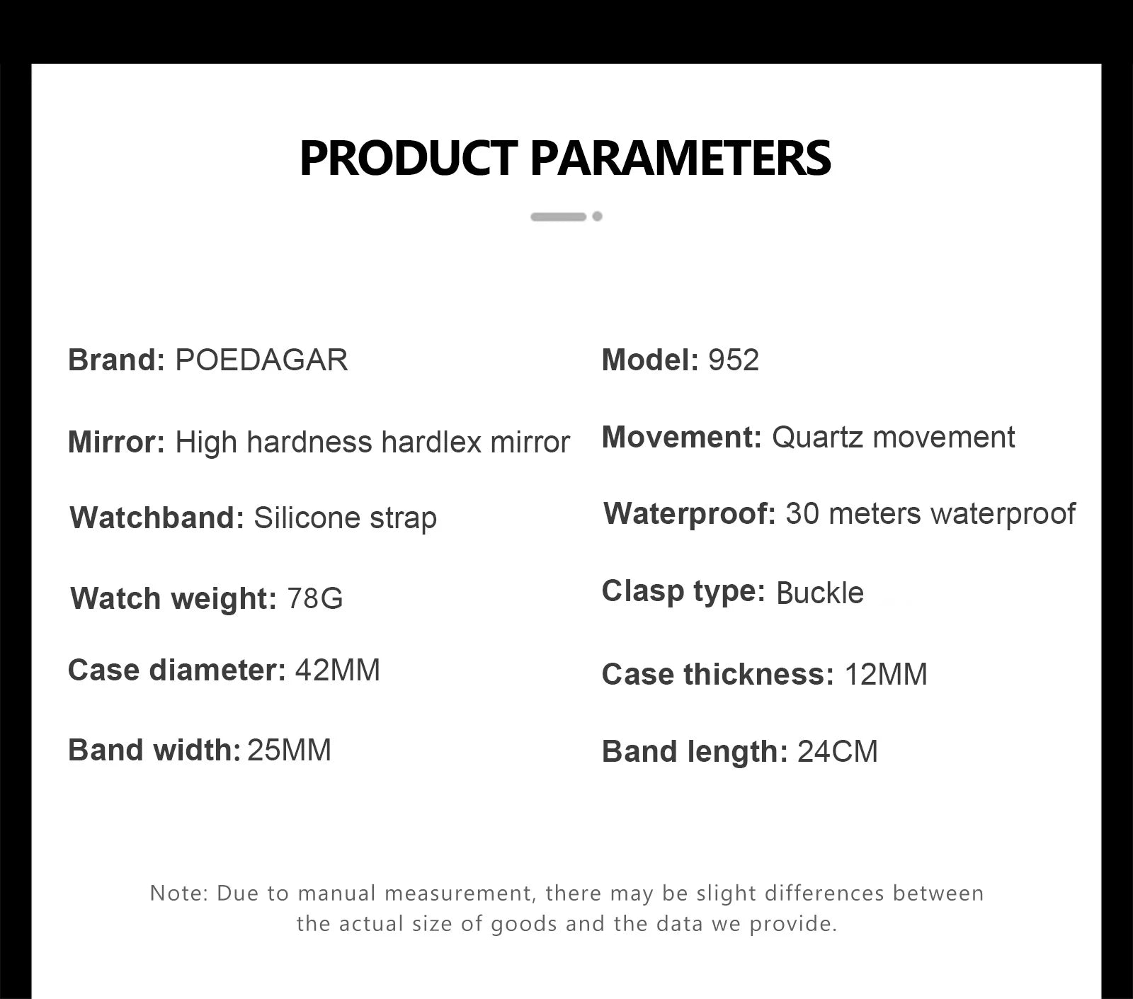 POEDAGAR Watches Trend Fashion Original