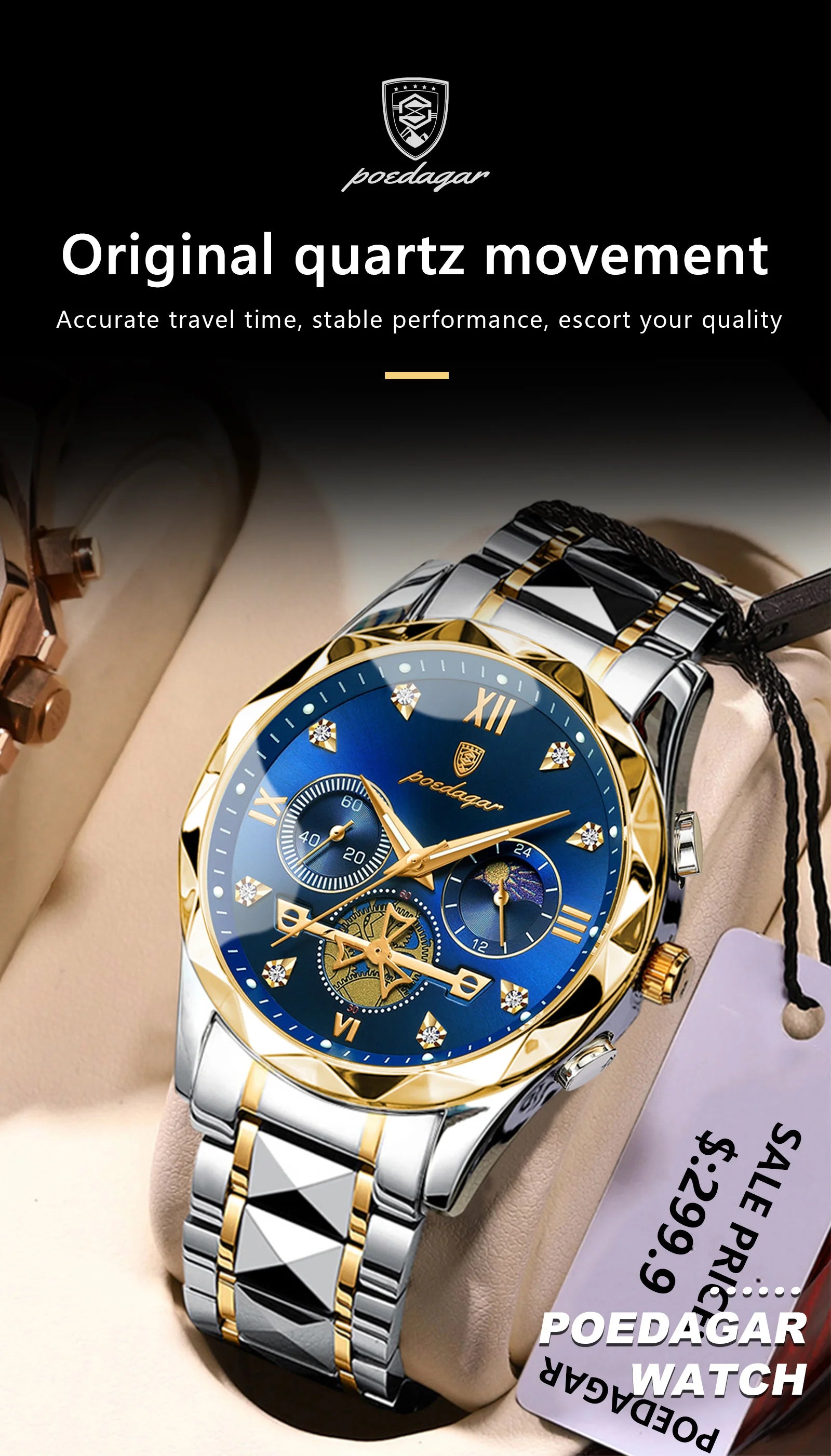 POEDAGAR Luxury Man Waterproof