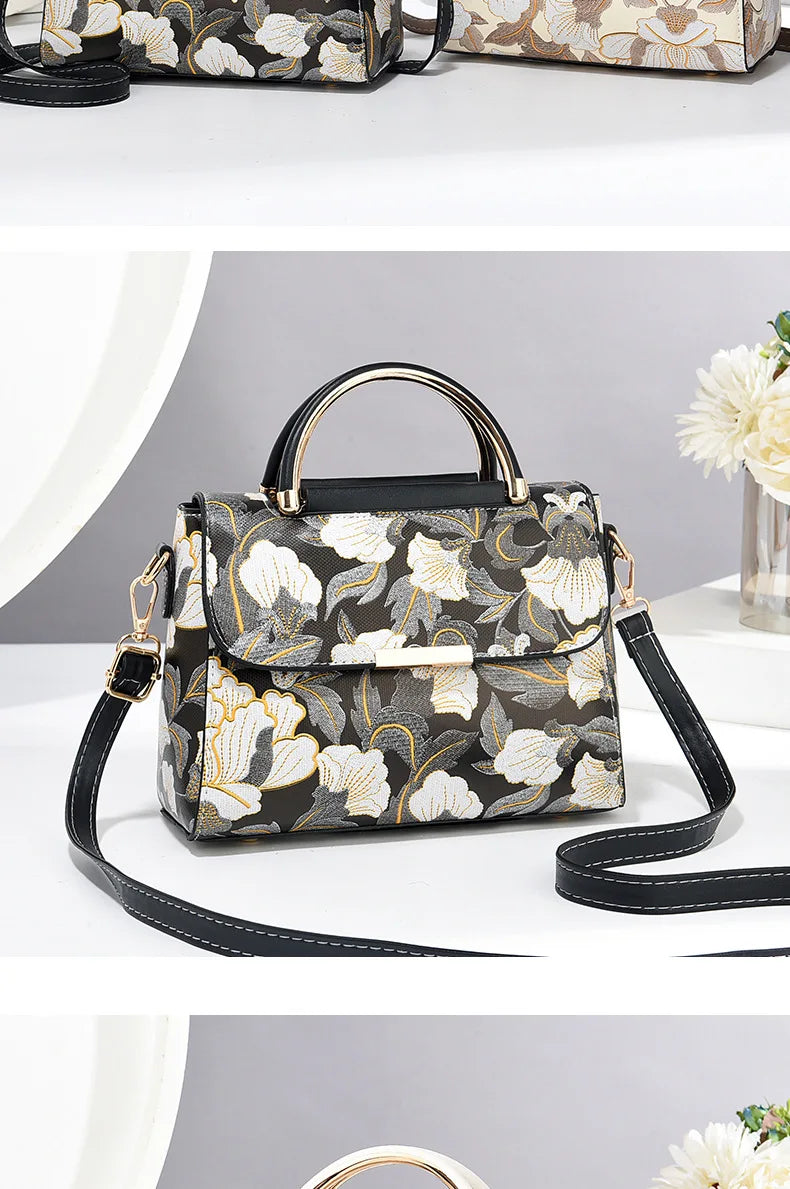 New Women's bags 2025 fashion trend design stripe hit color handbag shoulder bag messenger bag Korean style bag