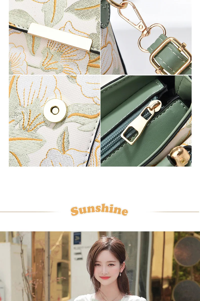 New Women's bags 2025 fashion trend design stripe hit color handbag shoulder bag messenger bag Korean style bag
