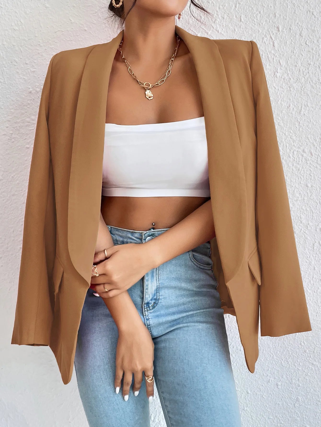 Chic Rose Red Blazers for Women Spring 2023 Casual Coats Black Women's Jacket Suit Basic Slim Summer Blazer Women Jacket Office