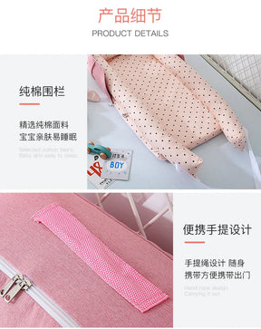 New Infant Cotton Cradle Crib Newborn Basket Bassinet Newborn Bed Portable Baby Nest for Boys Girls Travel Bag Cot Cushion Gift