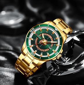 CURREN Watches for Men Fashion Business Mens Watches with Stainless Steel Strap Waterproof Quartz Watch for Men with Auto Date