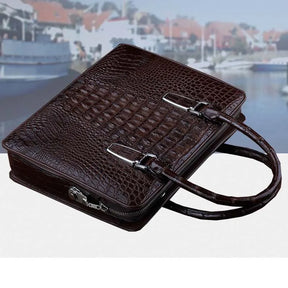 ourui new arrival new  crocodile bag  male   briefcase  brown men handbag men bag