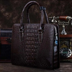 ourui new arrival new  crocodile bag  male   briefcase  brown men handbag men bag