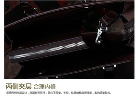 ourui new arrival new  crocodile bag  male   briefcase  brown men handbag men bag