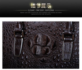ourui new arrival new  crocodile bag  male   briefcase  brown men handbag men bag