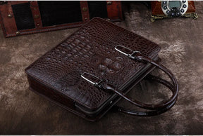 ourui new arrival new  crocodile bag  male   briefcase  brown men handbag men bag