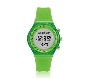 Muslim Azan Watch for Prayer with Qibla Compass Adhan Alarm Hijri Islamic Al Harameen Fajr Time Wristwatch Multi Languages