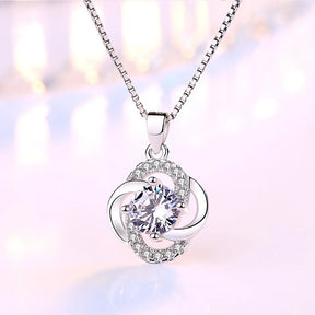Female 925 Sterling Silver Flower Amethyst Pendants And Necklaces For Women Wedding Party Fashion Jewelry