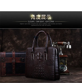 ourui new arrival new  crocodile bag  male   briefcase  brown men handbag men bag