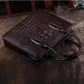 ourui new arrival new  crocodile bag  male   briefcase  brown men handbag men bag