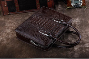 ourui new arrival new  crocodile bag  male   briefcase  brown men handbag men bag