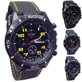 Watch Men Luxury Quartz Watch Sport Wristwatch Silicone Fashion Cadeau Homme שעון יד לגבר Часы Наручные Мужский Reloj Hombre