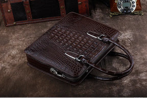ourui new arrival new  crocodile bag  male   briefcase  brown men handbag men bag