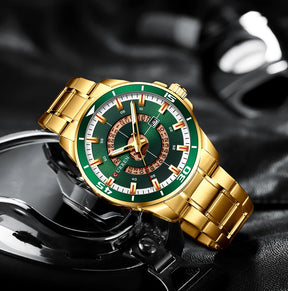 CURREN Watches for Men Fashion Business Mens Watches with Stainless Steel Strap Waterproof Quartz Watch for Men with Auto Date