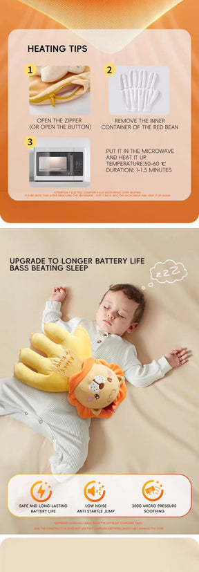 AIBEDILA Soothing Baby Sleep Aid Pillow Babies Soothing Palms Baby Sleep Aid Infant Calming Remote Control Hand Palms Toddler