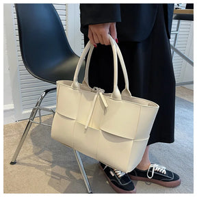 Large Weave Tote Bags For Women Large Capacity Designer Luxury 2024 New Trendy Shopping Korean Version Handbag Retro Travel