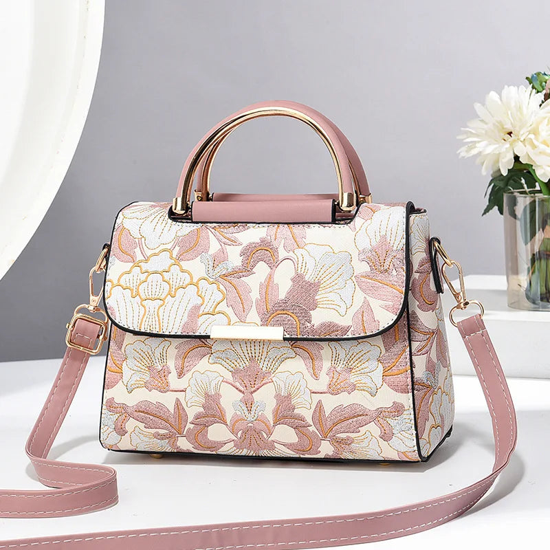 New Women's bags 2025 fashion trend design stripe hit color handbag shoulder bag messenger bag Korean style bag