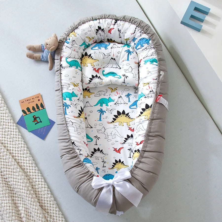 Infant Newborn Baby Lounger Portable Baby Nest Bed for Girls Boys Cotton Crib Toddler Bed Baby Nursery Carrycot Co Sleeper Bed